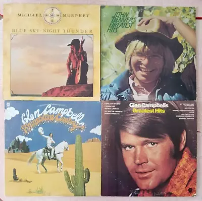 Lot Of 4 1970's Country Original Vinyl LP Records - Campbell Denver Murphey • $24