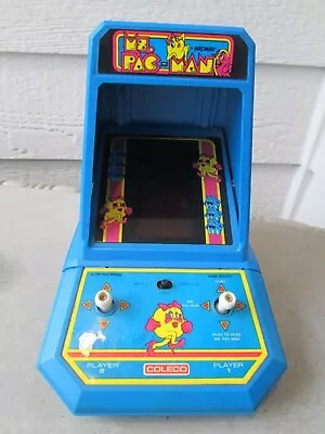 Vintage 1981 Ms PAC MAN Mini Tabletop Arcade Video Game Coleco NR MINT W/ Perma • $285