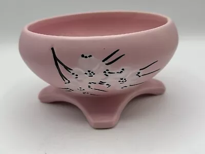 Vintage McCoy 4 Footed Pink Round Art Pottery Planter • $19