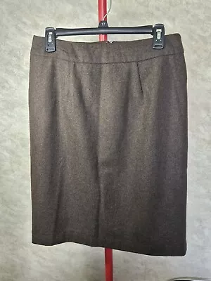 NWOT Chadwicks Of Boston Brown Wool Pencil Skirt. Size 6 • £17.36