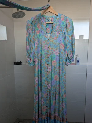$220 • Buy Spell Hibiscus Lane Button Down Gown BNWOT Sz XS