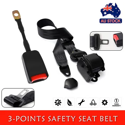 Universal Safety 1 Set 3.2M 3 Point Retractable Seat Belt Truck Strap Seatbelt • $34.99