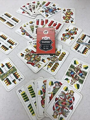 Vintage Piatnik Playing Cards 33 Blatt Nr. 86 Doppeldeutsche Hearts 1950's • $5.91