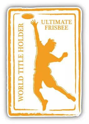 Ultimate Frisbee Sport Retro Passport Stamp Car Bumper Sticker Decal • £3.21