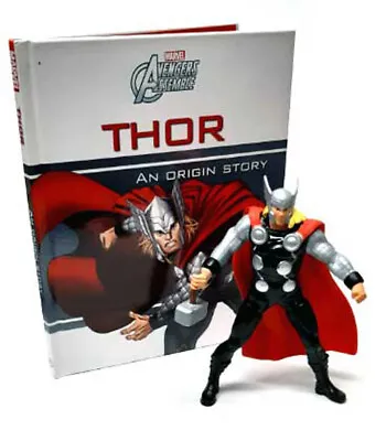 Marvel Superheroes MIGHTY THOR READING BOOK + 5  Tall  Figure Toy Gift Set  • £9.59