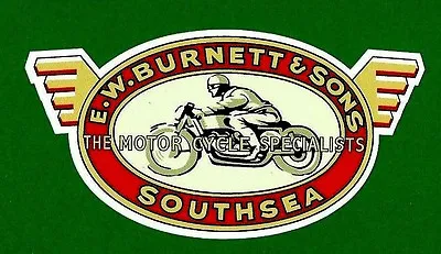 VINTAGE RETRO CAFE RACER UK Vinyl Decal Sticker MOTORCYCLE INDIAN ARIEL BSA POPE • $3.69