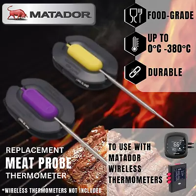 Meat Food Thermometer Probe Temperature BBQ Grilling Cooking Bluetooth 2 Packs • $69.96