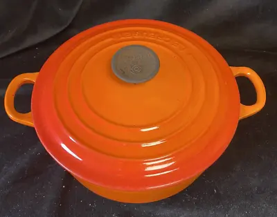 Le Creuset Cast Iron Casserole Dish Size 20cm Volcanic Orange • £80