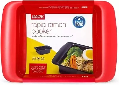 Rapid Ramen Cooker Microwave Ramen 3 Minutes BPA Free Dishwasher Safe Red • $9.50