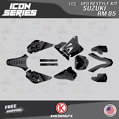 $54.99 • Buy Custom Listing Graphics Kit For Suzuki RM85 (2001-2023) UFO Restyle Icon - Smoke