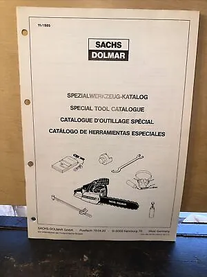 Sachs Dolmar 101 Chainsaw - Special Tool Catalog - Original Copy! • £10.92