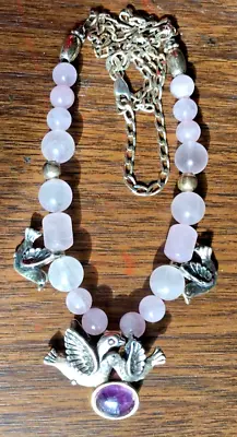 CITLALI  Amethyst Jewelry Set Bird Earrings Quartz Necklace 925 Sterling Silver • $68.98