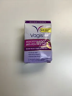 Vagisil Anti-Itch Medicated Feminine Intimate Wipes For Women Maximum Strength • $7.50