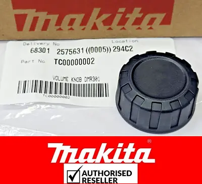 Genuine Makita Radio Rotary Volume Switch Knob DMR301 TC00000002 • £9.96