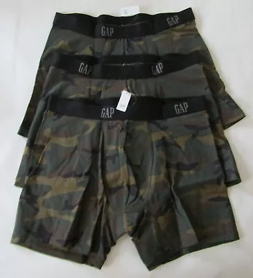 Gap Olive Camo Stretch Cotton 5  Boxer Briefs Underwear 3 Pack Men's Size M New • $20