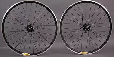 Velocity Deep V ALL BLACK Fixed Gear Track Bike Wheels Wheelset Singlespeed  • $309