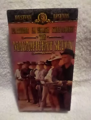 The Magnificent Seven VHS Video Classic Western Movie Yul Brynner Steve McQueen • $9.98