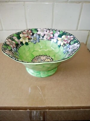 £16.50 • Buy Vintage Maling Clematis, Victoria Green Fruit Bowl Lustre Ware
