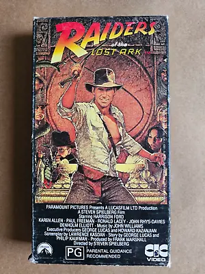 Indiana Jones Raiders Of The Lost Ark (VHS PAL 1981) • $18