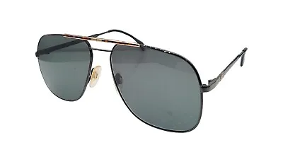 Vintage Silhouette M7075 Black Brown Pilot Metal Sunglasses Austria W NEW LENSES • $118.50
