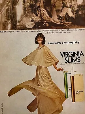 Virginia Slims Cigarettes Full Page Vintage Print Ad • $1.99