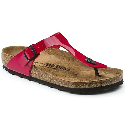 Birkenstock Birko Flor GIZEH Tango Patent Red BNIB ***RARE*** • $199.95