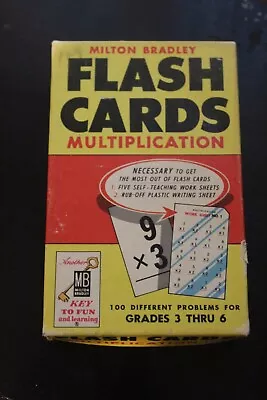 Vintage Milton Bradley Flash Cards Multiplication--Read Description • $10