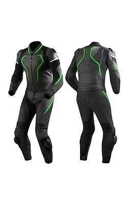 New Men's Racing 2 Piece Motorcycle Moto Gp Biker Leather Suit • $273.52