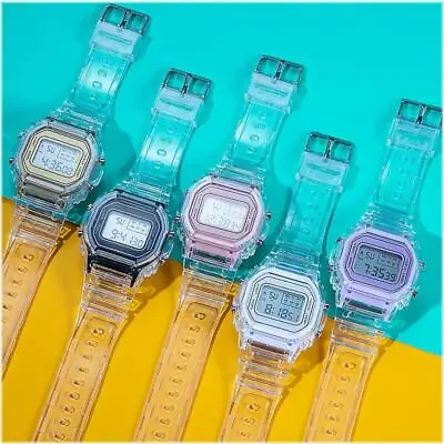 Women Men's Classic LCD Digital Watch Fashion Retro Transparent Wris • $10.99