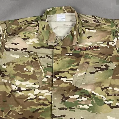 Propper Shirt Mens Large Brown Multicam Camo USAF Coat Army Combat Jacket OCP • $29.95