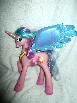 My Little Pony 2010 Talking Princess Celestia Light Up Iridescent Wings WORKS • $9.95