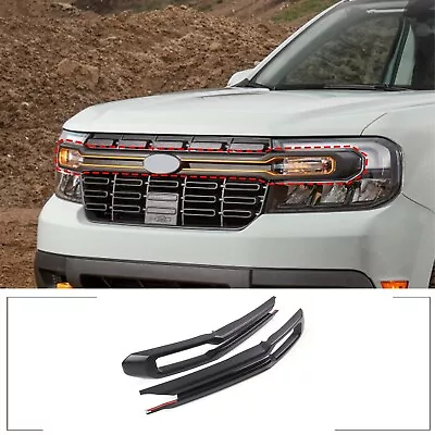 Matte Black Front Center Grille Accessories Trim Kit For Ford Maverick 2022-2023 • $109.99