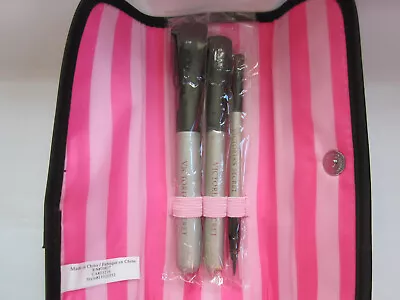 New In Case - Victoria's Secret - Makeup Brushes - Set Of Three With Roll Up Bag • $12.99