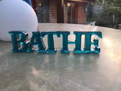 £18.50 • Buy Handmade Resin Freestanding/hanging BATHE Sign -Made To OrderCUSTOMISABLE