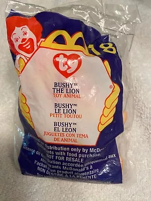 #18 Bushy The Lion 2000 McDonald's Happy Meal Ty Beanie Babies New Sealed • $6