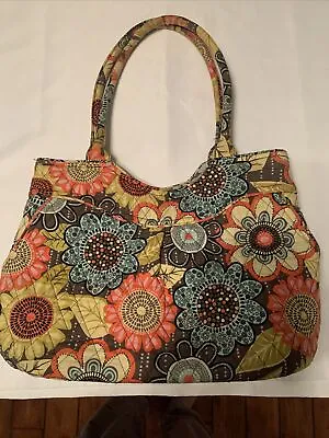 Vera Bradley Shoulder Bag Purse Retired Flower Shower Print • $11.24