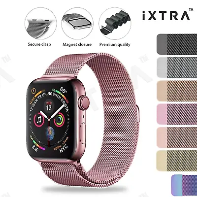 【iXTRA®】Apple Watch Series 9 8 Ultra 7 SE Milanese Magnetic Stainless Steel Band • $6.50