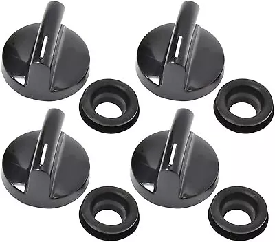 Genuine Miele Hob Oven Cooker Control Switch Knob & Seal Black Pack Of 4 • £119.90