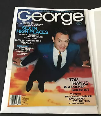 George Magazine April 1998 Tom Hanks Is A Rocket Scientist NO LABEL JFK JR PHOTO • $49.99