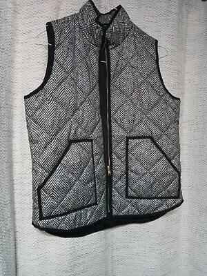 *EUC...J.Crew Factory Herringbone Quilted Excursion Puffer Vest Size M  • $14