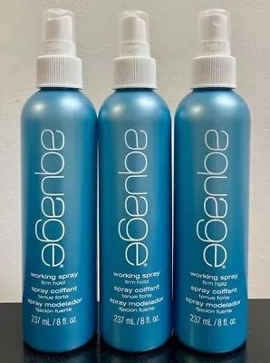 3 Pack!!! Aquage Working Spray 8 Oz Firm Hair Styling Hold Hairspray Non Aerosol • $39.95