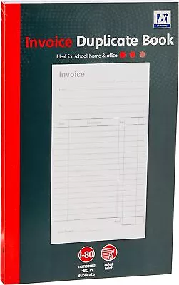 Anker International Stationary 1-80 Invoice Duplicate Book A5  • £3.50