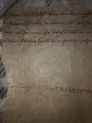 C. 1290 Medieval Manuscript French Document Vellum • $55