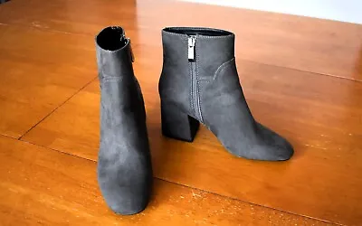 $24.99 • Buy Women's Gray Suede Leather Zara  Trafaluc  Ankle Boots - EU Size 37  US Size 6.5