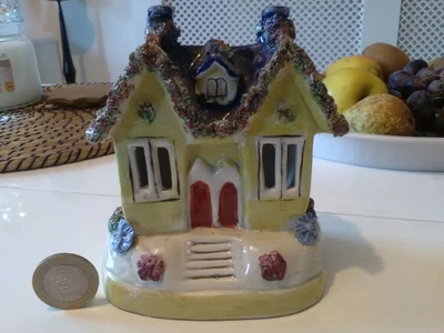 £25 • Buy Antique Staffordshire Pearlware Flower Cottage Pastille Burner Vintage.