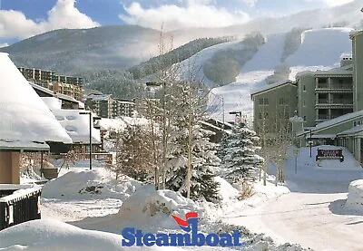 Postcard CO Steamboat Springs Ski Time Square Yampa Valley Champagne Powder 6x4 • $5.99