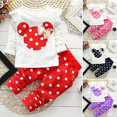 £9.40 • Buy Toddler Kids Girls Outfits Clothes Long Sleeve Shirts Tops Pants Trousers Set