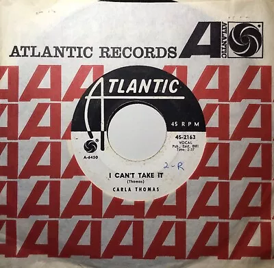 60s N. Soul - CARLA THOMAS - I Can't Take It -  1962 US ATLANTIC PROMO VG- • £3.99