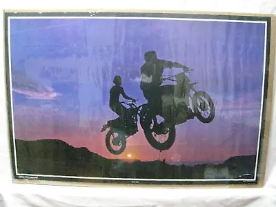 $47.47 • Buy Sunset Flight Moto Dirt Bike 1972 Jump Vintage Poster Motocross Cng859