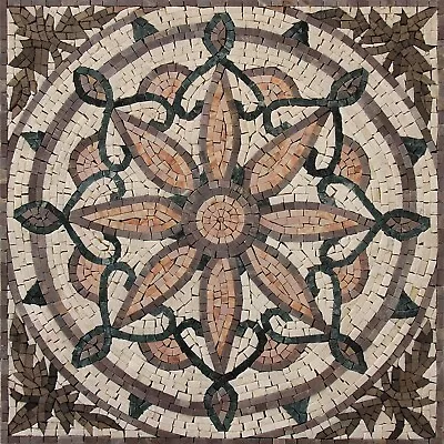 Mosaic Marble Byzantine Patterns Art GEOMETRICAL Design 19x19 Inches • $220